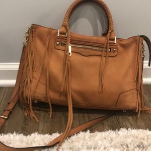 Beige fringe “Regan” Rebecca Minkoff satchel